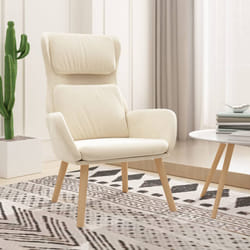 vidaXL Sedia Relax Bianco Crema Velluto