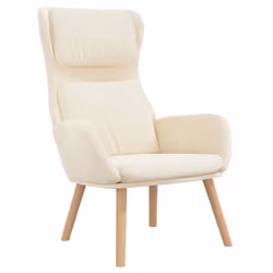vidaXL Sedia Relax Bianco Crema Velluto - Vista aggiuntiva 2
