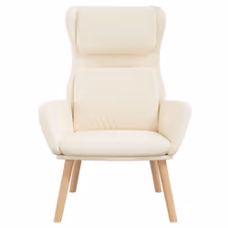 vidaXL Sedia Relax Bianco Crema Velluto - Vista aggiuntiva 3