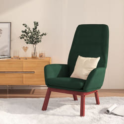 Sedia Relax Verde Scuro in Tessuto vidaXL