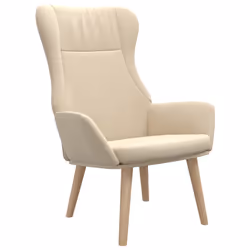 vidaXL Sedia Relax Crema in Tessuto - Vista aggiuntiva 2