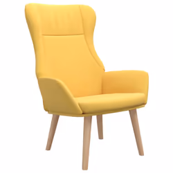 vidaXL Poltrona Relax Giallo Senape in Tessuto - Vista aggiuntiva 2
