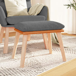 Sgabello Grigio Chiaro 45x29,5x35cm in Tessuto e Similpelle Vidaxl 26741