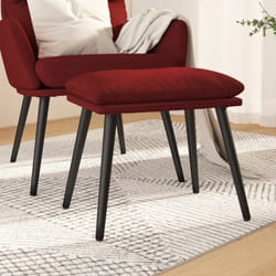 Vidaxl - Poggiapiedi Rosso Vino 45x29,5x35 cm in Tessuto