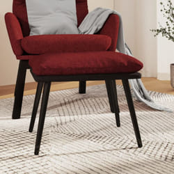 Sgabello Rosso Vino 45x29,5x35 cm in Tessuto e Similpelle Vidaxl 896610