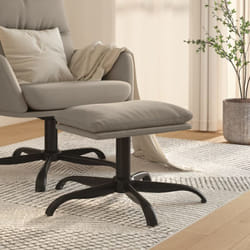 Vidaxl - Poggiapiedi Grigio Chiaro 60x60x36 cm in Velluto 82268