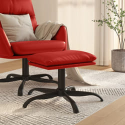 Vidaxl - Poggiapiedi Rosso Vino 60x60x36 cm in Similpelle 37945