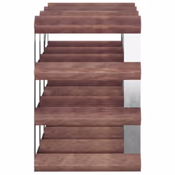 VidaXL 340891 scaffale per vino Acciaio, Legno Marrone - Vista aggiuntiva 5