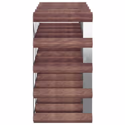 VidaXL 340892 scaffale per vino Acciaio, Legno Marrone - Vista aggiuntiva 5