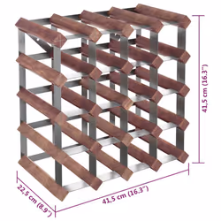 VidaXL 340892 scaffale per vino Acciaio, Legno Marrone - Vista aggiuntiva 8