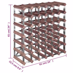 VidaXL 340893 scaffale per vino Acciaio, Legno Marrone - Vista aggiuntiva 8