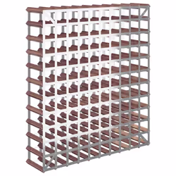 VidaXL 340895 scaffale per vino Acciaio, Legno Marrone - Vista aggiuntiva 6