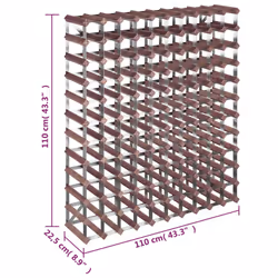 VidaXL 340895 scaffale per vino Acciaio, Legno Marrone - Vista aggiuntiva 8