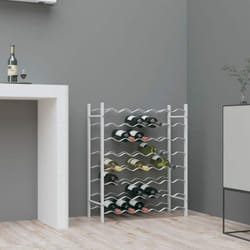 Vidaxl - Portabottiglie per 48 Bottiglie Bianco in Metallo 91331