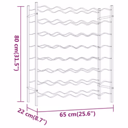 VidaXL 340909 scaffale per vino Metallo Oro - Vista aggiuntiva 8