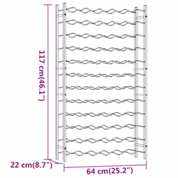 VidaXL 340913 scaffale per vino Metallo Oro - Vista aggiuntiva 8