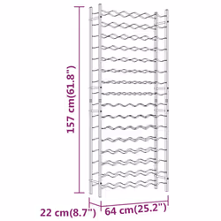 VidaXL 340915 scaffale per vino Metallo Oro - Vista aggiuntiva 8