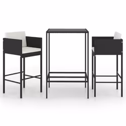 VidaXL 3094787 set mobili da esterno Nero - Vista aggiuntiva 2