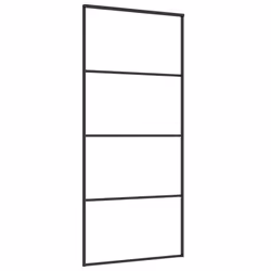 Porta Scorrevole Vetro Smerigliato ESG Alluminio 90x205 cm Neracod mxl 127684 - Vista aggiuntiva 3