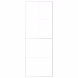 vidaXL Porta Scorrevole in Vetro ESG e Alluminio 76x205 cm Bianca - Vista aggiuntiva 3