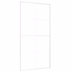 vidaXL Porta Scorrevole in Vetro ESG e Alluminio 102,5x205 cm Bianca - Vista aggiuntiva 2