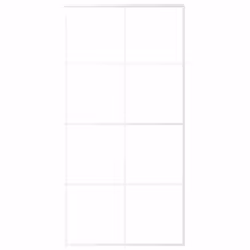vidaXL Porta Scorrevole in Vetro ESG e Alluminio 102,5x205 cm Bianca - Vista aggiuntiva 3