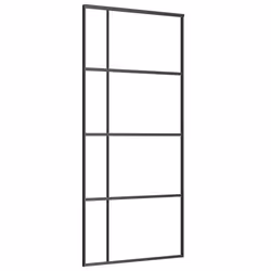 Porta Scorrevole Vetro Smerigliato ESG Alluminio 90x205 cm Neracod mxl 103679 - Vista aggiuntiva 2