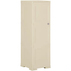 Mobile Moderno, Armadietto in Plastica 40x43x125 cm Effetto Legno Bianco Angora Vidaxl 3418