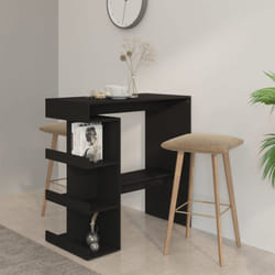 Elegante tavolino da pranzo bar o cucina con ripiani vari colori colore : Nero