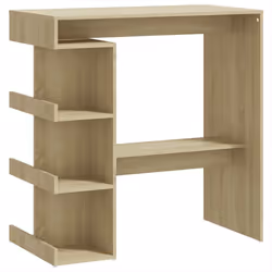 vidaXL Tavolo Bar con Ripiani Rovere Sonoma 100x50x101,5 cm Truciolato - Vista aggiuntiva 2