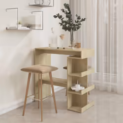 vidaXL Tavolo Bar con Ripiani Rovere Sonoma 100x50x101,5 cm Truciolato - Vista aggiuntiva 3