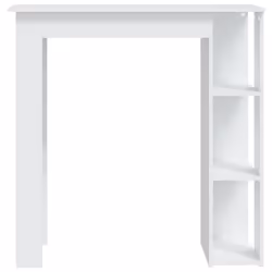 vidaXL Tavolino da Bar con Ripiani Bianco 102x50x103,5cm in Truciolato - Vista aggiuntiva 3