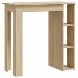 vidaXL Tavolino da Bar con Ripiani Sonoma 102x50x103,5cm in Truciolato - Vista aggiuntiva 2
