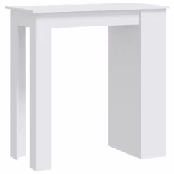vidaXL Tavolino da Bar con Mensole Bianco 102x50x103,5 cm Truciolato - Vista aggiuntiva 2