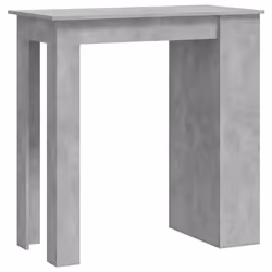 vidaXL Tavolino da Bar con Portaoggetti Grigio Cemento 102x50x103,5 cm - Vista aggiuntiva 2