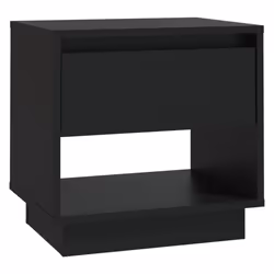 vidaXL Comodino Nero 45x34x44 cm in Truciolato - Vista aggiuntiva 2