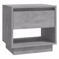 vidaXL Comodino Grigio Cemento 45x34x44 cm in Truciolato - Vista aggiuntiva 2