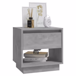 vidaXL Comodino Grigio Cemento 45x34x44 cm in Truciolato - Vista aggiuntiva 3