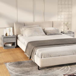 vidaXL Comodini 2 pz Grigio Cemento 45x34x44 cm in Truciolato