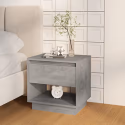 vidaXL Comodini 2 pz Grigio Cemento 45x34x44 cm in Truciolato - Vista aggiuntiva 3