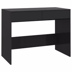 vidaXL Scrivania Nera 101x50x76,5 cm in Truciolato - Vista aggiuntiva 2