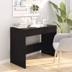vidaXL Scrivania Nera 101x50x76,5 cm in Truciolato - Vista aggiuntiva 3