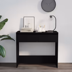 vidaXL Tavolo Consolle Nero 89x41x76,5 cm in Acciaio - Vista aggiuntiva 3