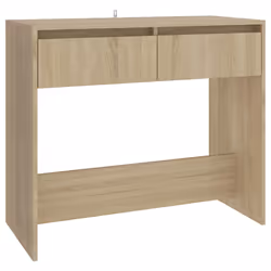 vidaXL Tavolo Consolle Rovere Sonoma 89x41x76,5 cm in Acciaio - Vista aggiuntiva 2