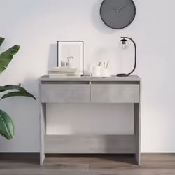 vidaXL Tavolo Consolle Grigio Cemento 89x41x76,5 cm in Acciaio - Vista aggiuntiva 3