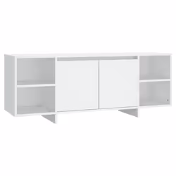 vidaXL Mobile Porta TV Bianco 130x35x50 cm in Truciolato - Vista aggiuntiva 2