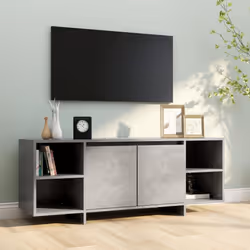 vidaXL Mobile TV Grigio Cemento 130x35x50 cm in Truciolato - Vista aggiuntiva 3
