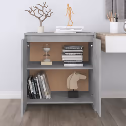 vidaXL Credenza Grigio Cemento 70x41x75 cm in Legno Multistrato - Vista aggiuntiva 3
