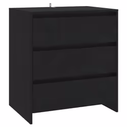 vidaXL Credenza Nera 70x41x75 cm in Truciolato - Vista aggiuntiva 2