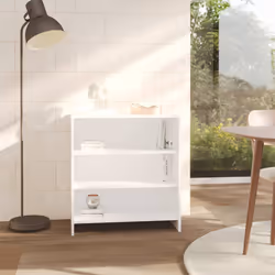 vidaXL Credenza Bianca 70x40,5x75 cm in Truciolato - Vista aggiuntiva 3